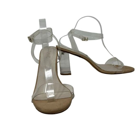 Raye clear ankle straps block heels size 10 - Picture 7 of 15
